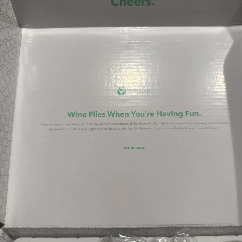 Vremi 9 pieceWine O'clock Kit - Electric Wine Opener & Accessories Kit - NEW BOX